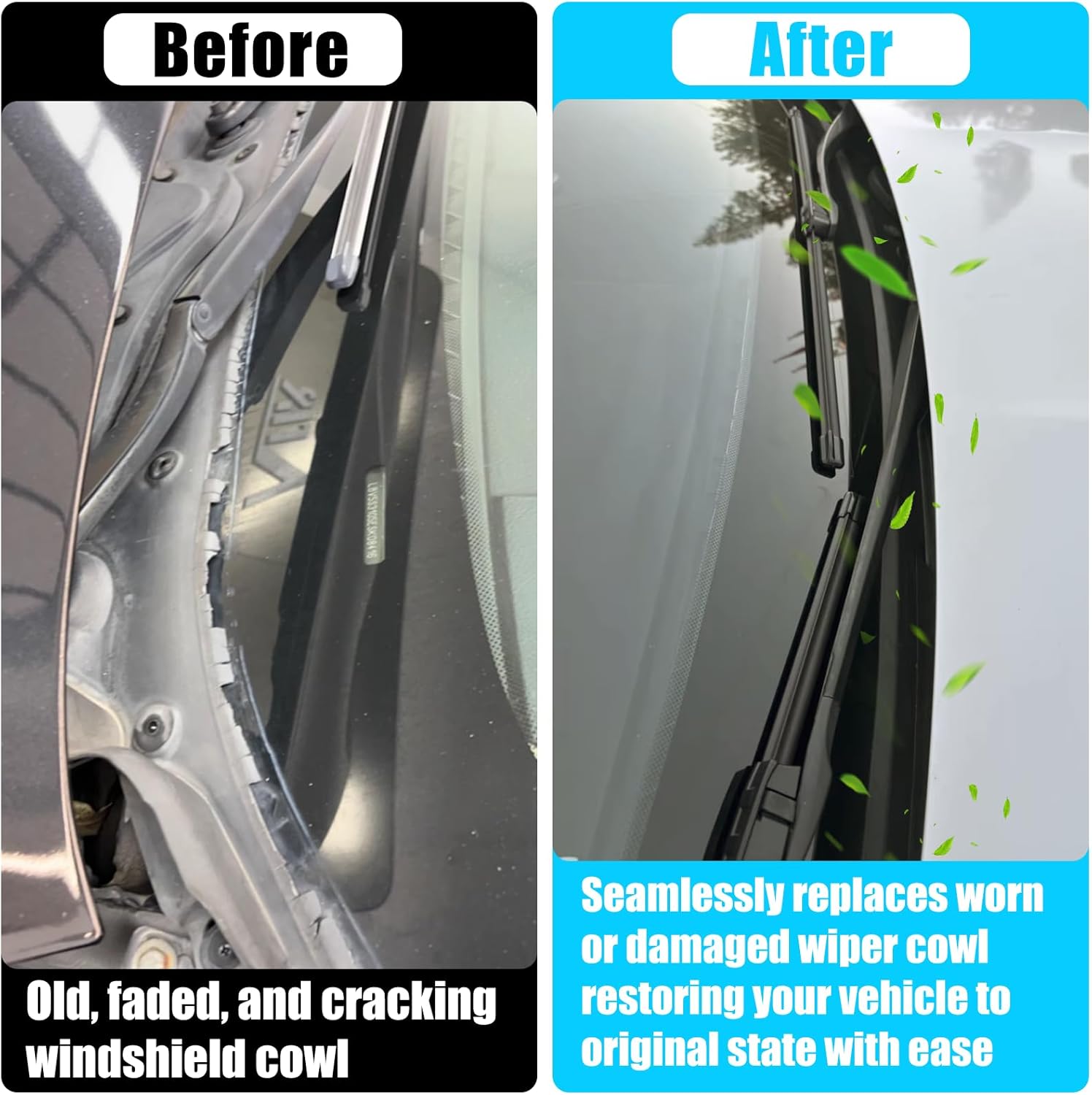 Jaronx Compatible with BMW Windshield Wiper Cowl Replacement 5 Series F10/F11 2010 2011 2012 2013 2014 2015 2016, Wiper Cowl Panel Trim Cover Compatible with BMW F10/F11 51717203124, 5171-7203-124