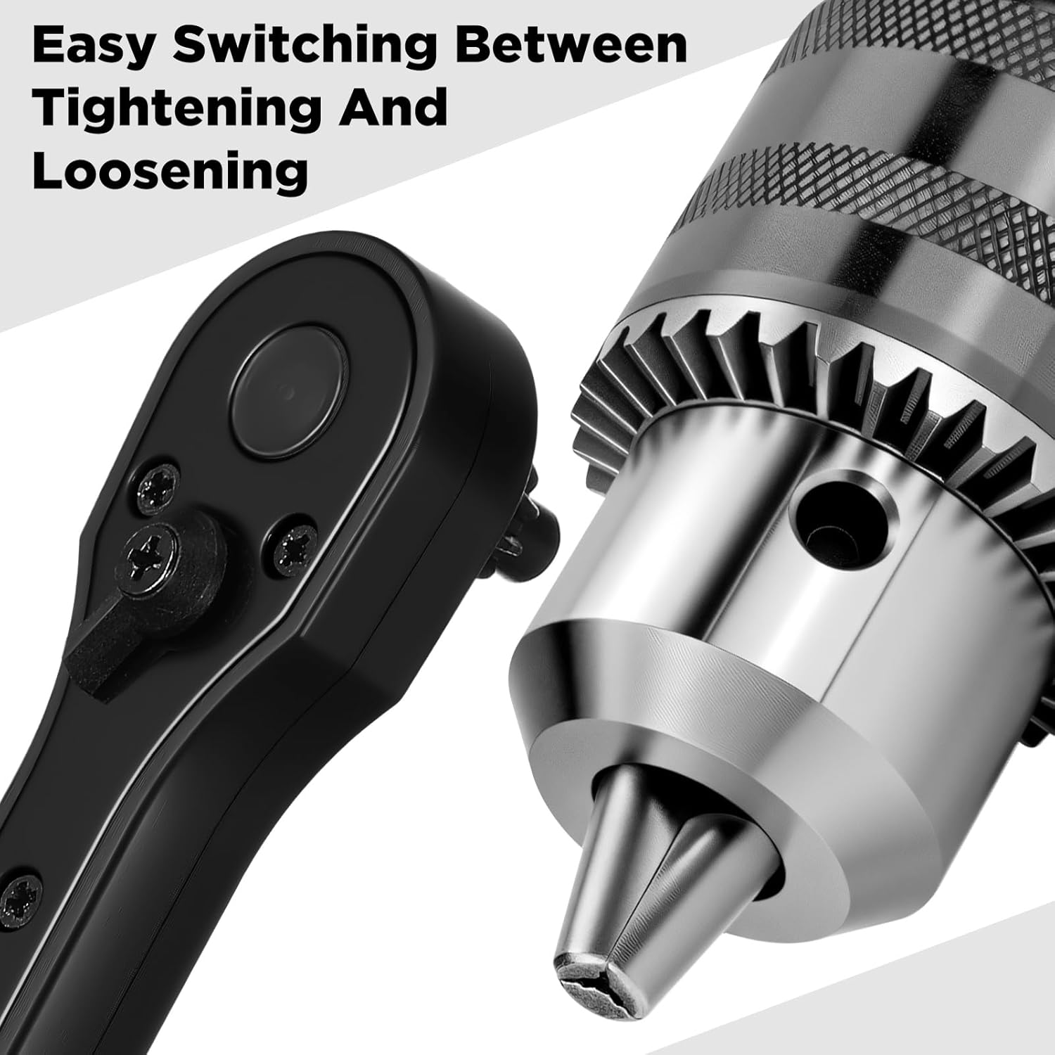 2 in 1 Drill Chuck Ratchet Spanner 2026 Universal Chuck Key Replacement Tool 2 in 1 Ratchet Drill Key Wrench Compatible with Most Electric Drills and Power Tools(2 Pcs)