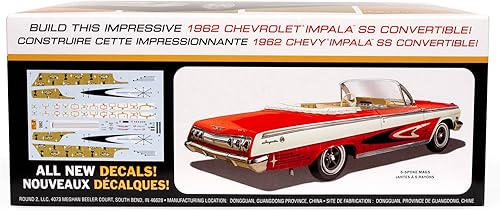 Miniatura 2 de AMT 1962 Chevy Impala Convertible 125 Modelo Kit