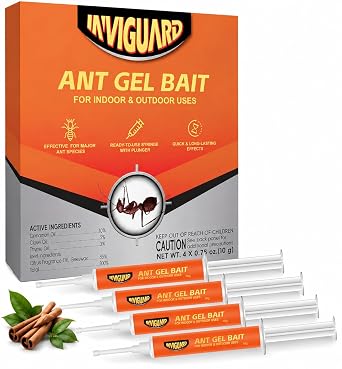 Ant Gel Bait, 4Tubes x 10 Grams, Indoor and Outdoor Use