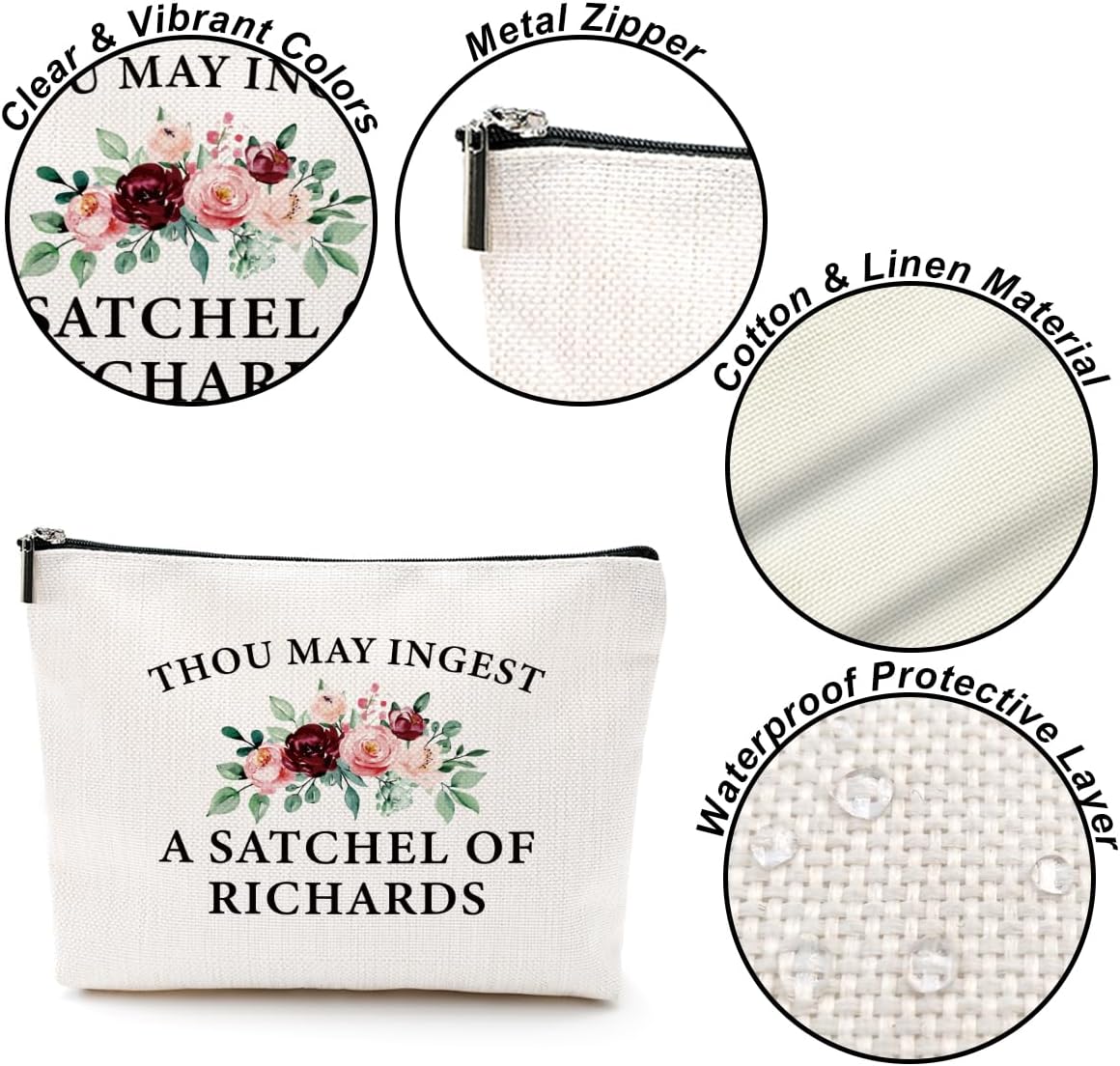 Funny Gifts Makeup Bag Humor Sarcastic Cosmetic Bag for Women Friend Coworker Bestie Sister Girl Teen Social Worker Leader Mom Teacher Therapist Saying Joke Graduation Birthday Christmas - Image 4