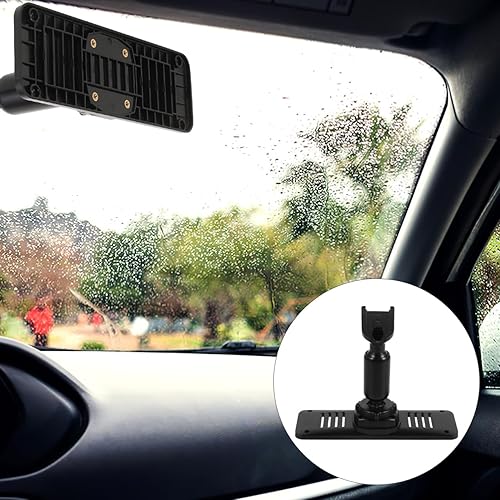 Miniatura 7 de 1 juego de soporte para espejo de cámara de tablero Placa trasera para espejo retrovisor Kit de montaje de cámara de visión trasera de coche de