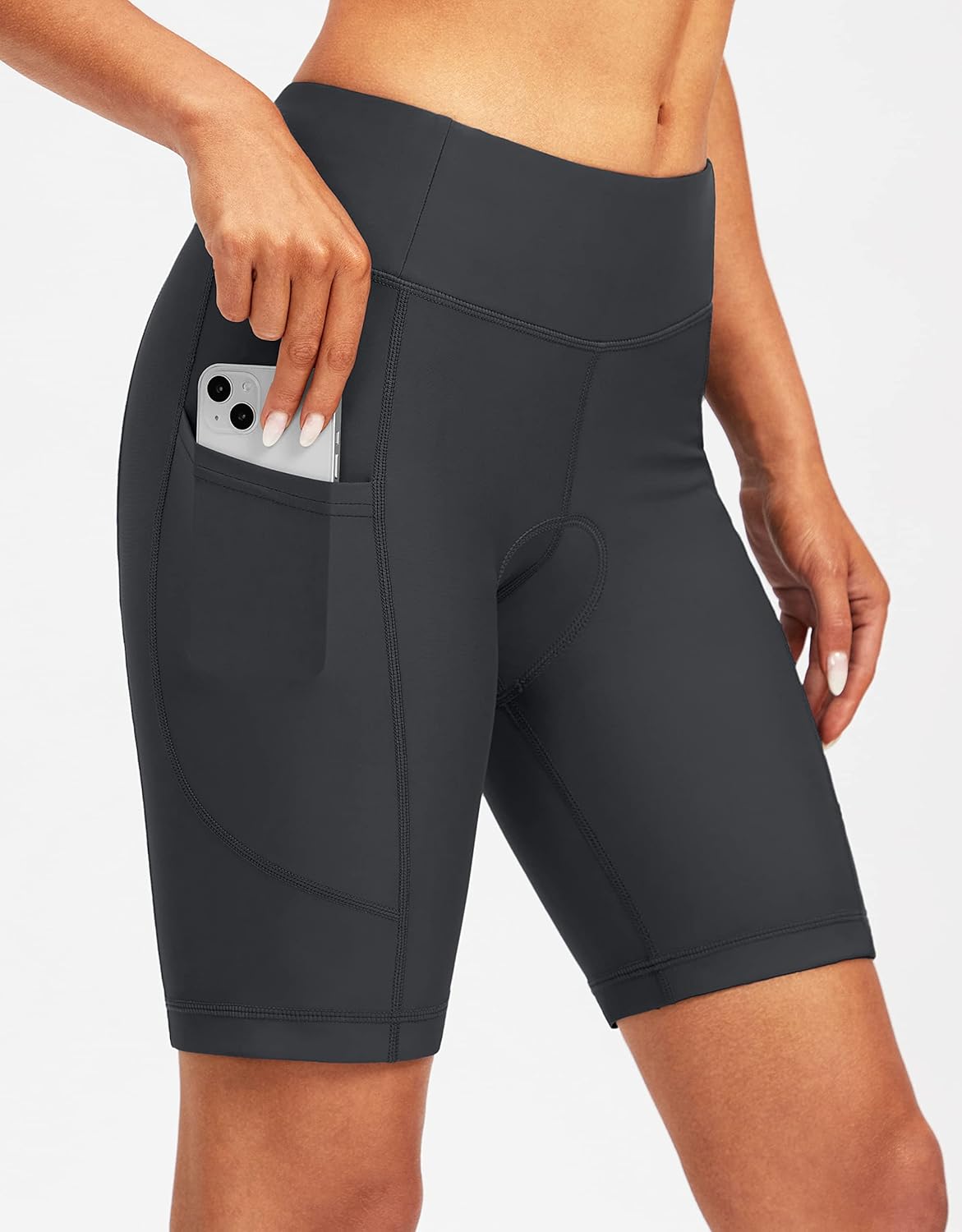 Bikewa Women's 4D Padded Bike Shorts Cycling Riding Road Biking Bicycle Cycle Shorts for Women Zipper Pockets - Image 2