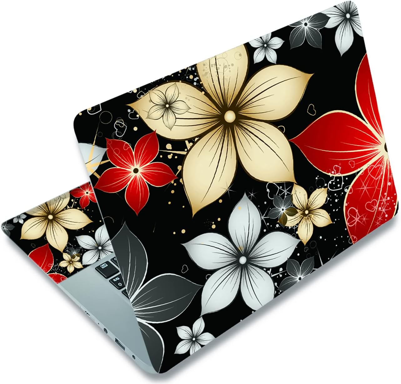 Laptop Notebook Skin Sticker Cover Decal Fits 12 13 13.3 14 15 15.4 15.6 inch Laptop Protector Notebook PC | Easy to Apply, Remove and Change Styles (Flowers)