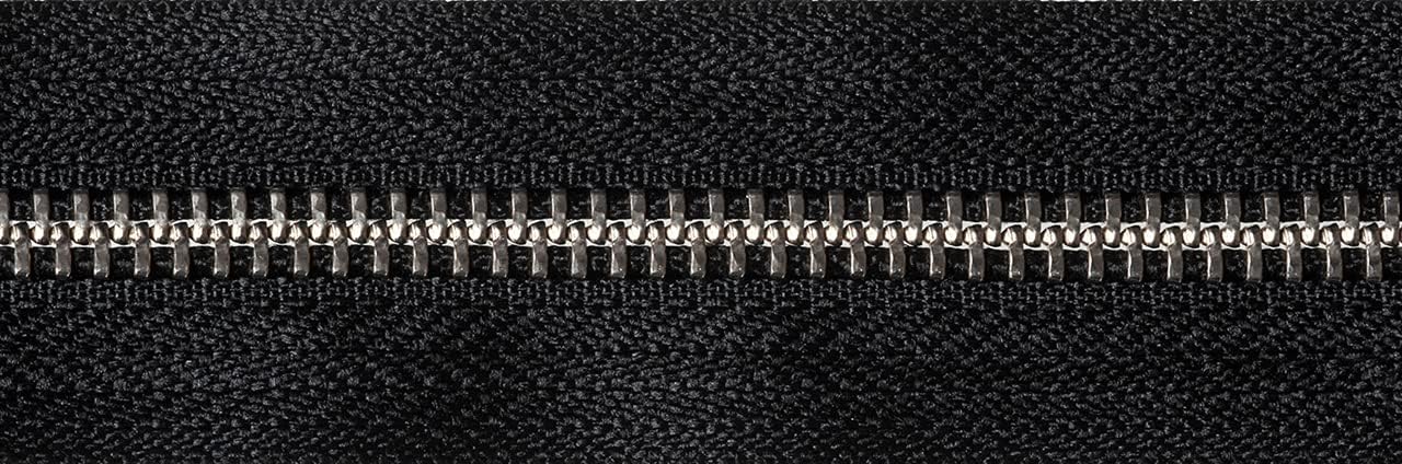 Open Ended Silver Teeth Zip - 66cm/26" - Black by YKK