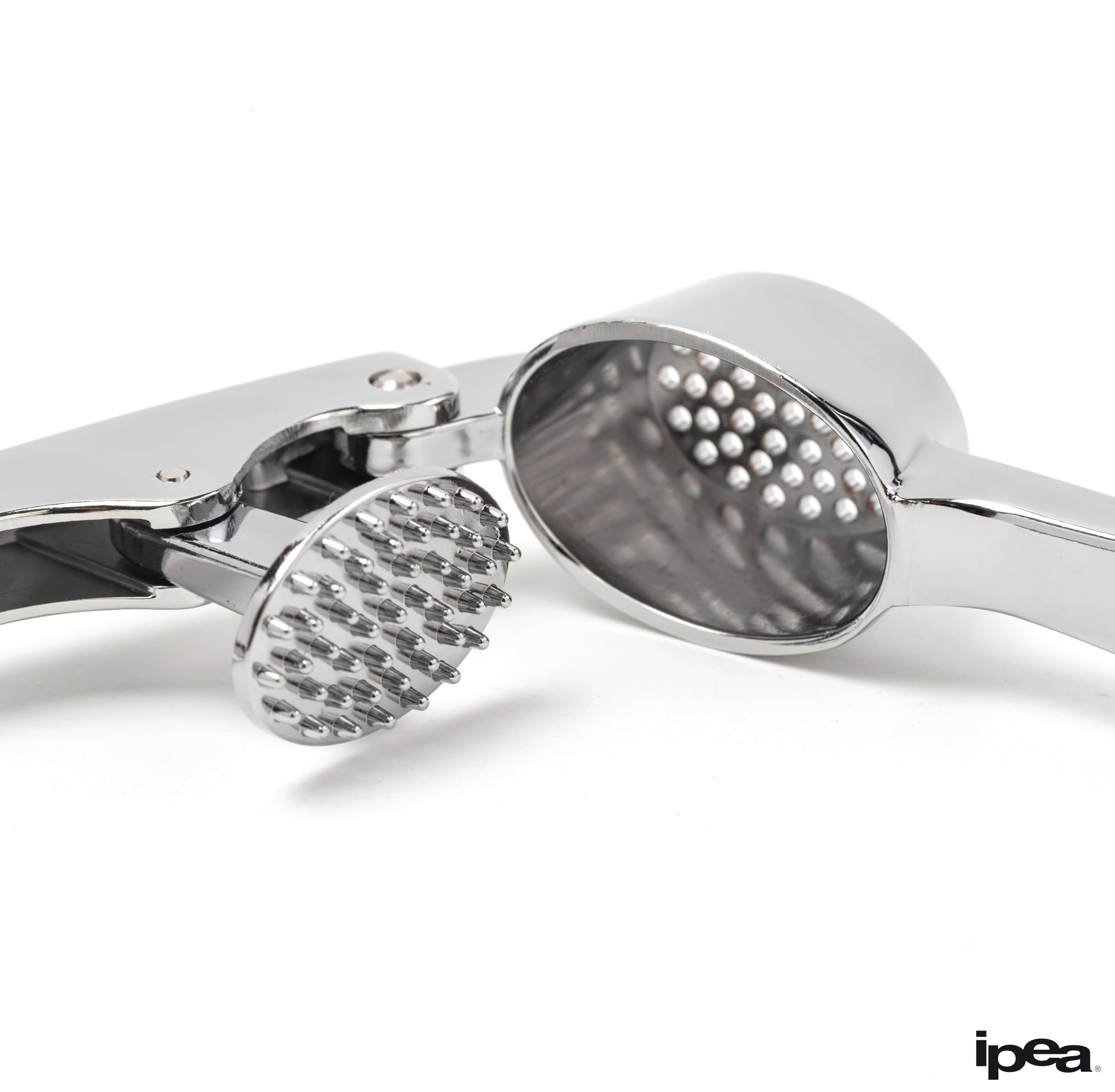 IPEA Presse-ail en Acier Inoxydable pour Ail, Gingembre, Piment - Super Solide - Design Élégant - Presse Ail Professionnel de Cuisine pour Presser Noix et Aliments - Simple Nettoyer