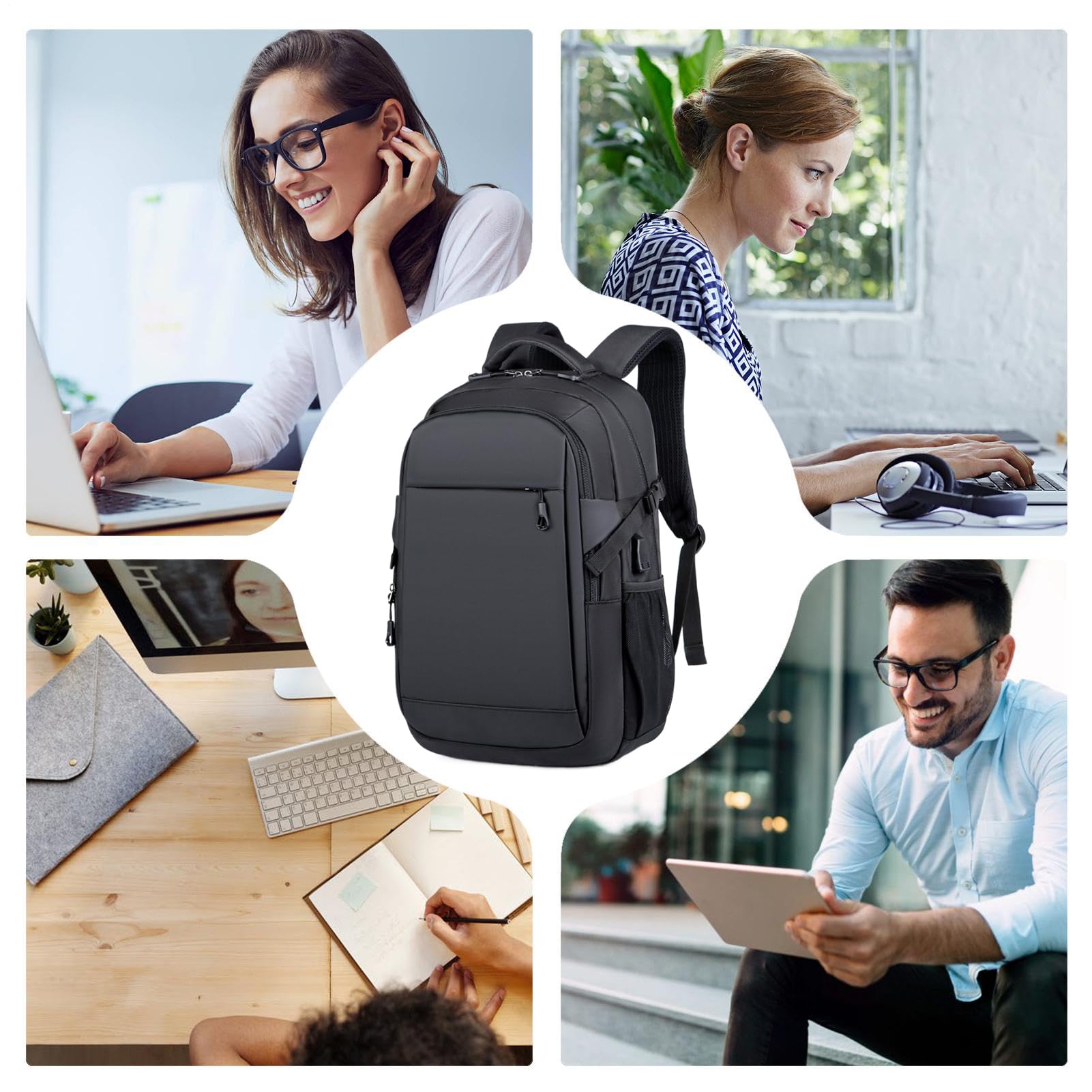 Zaino Laptop Donne Borsa A Spalla Traspirante | Borsa da Lavoro Per Professionisti Business Studenti Universitari Viaggiatori Business Giocatori Insegnanti Liberi
