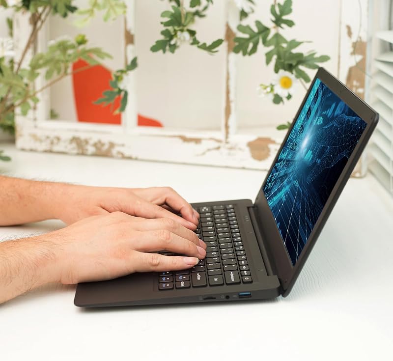Bigmachine 10 hüvelykes mini laptop Android 12 64GB WiFi webkamera Bluetooth rózsaszín - Pink