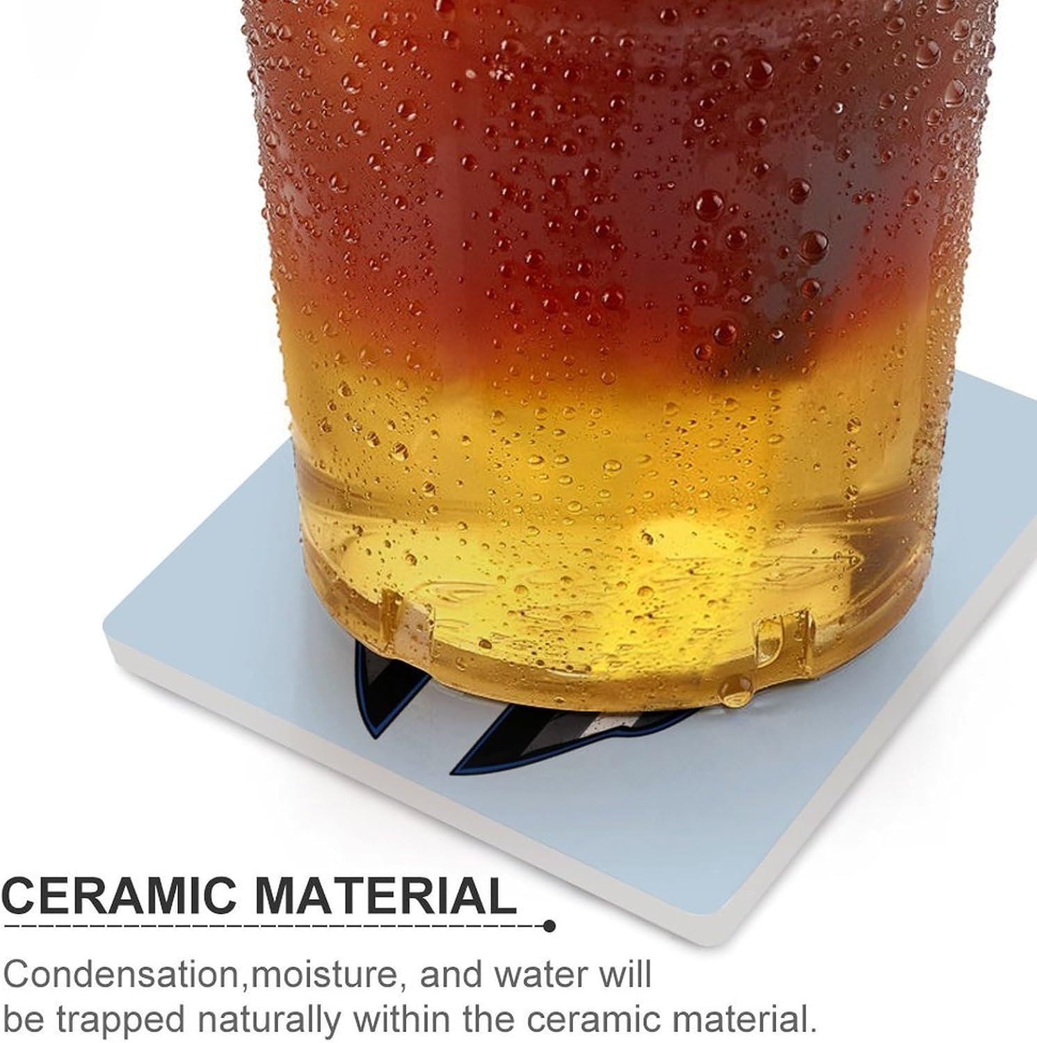 A-mericans US Flag Spartann Coaster for Drinks Square Ceramic Table Coasters Stone Mat Crafts 6PCS Home Kitchen Decor