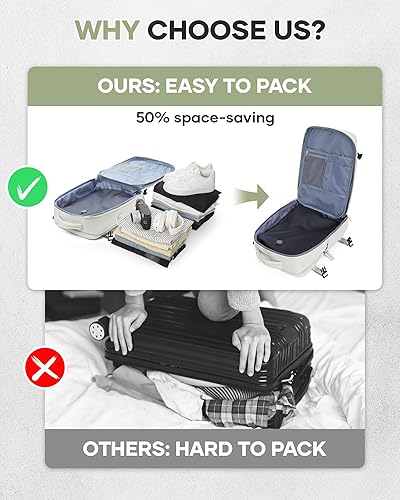 Miniatura 3 de Mochila de viaje al vacío con bomba para mujer, artículos personales, mochilas de transporte aprobadas para vuelos de 18 x 14 x 8 pulgadas.,