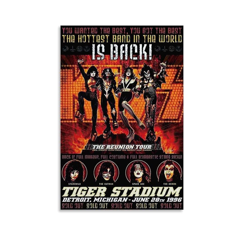 ☆I Love You☆ Vintage Poster R&B Rock Woonkit Vintage Rock Band Posters for Room Aesthetic, 70s