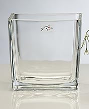 Glass vase Cube rectangular 14 cm Ø 14,0 x 14,0 cm clear by Sandra Rich