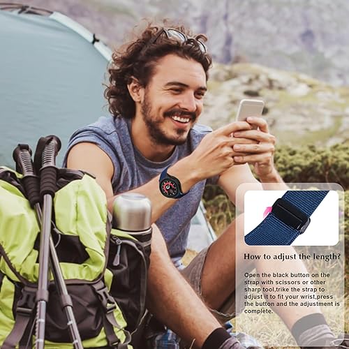 Miniatura 6 de 20mm 22mm Watch Band Compatible with Samsung Galaxy Watch 6 Band, Nylon Quick Release Replacement Strap with Magnetic Buckle for Women Men