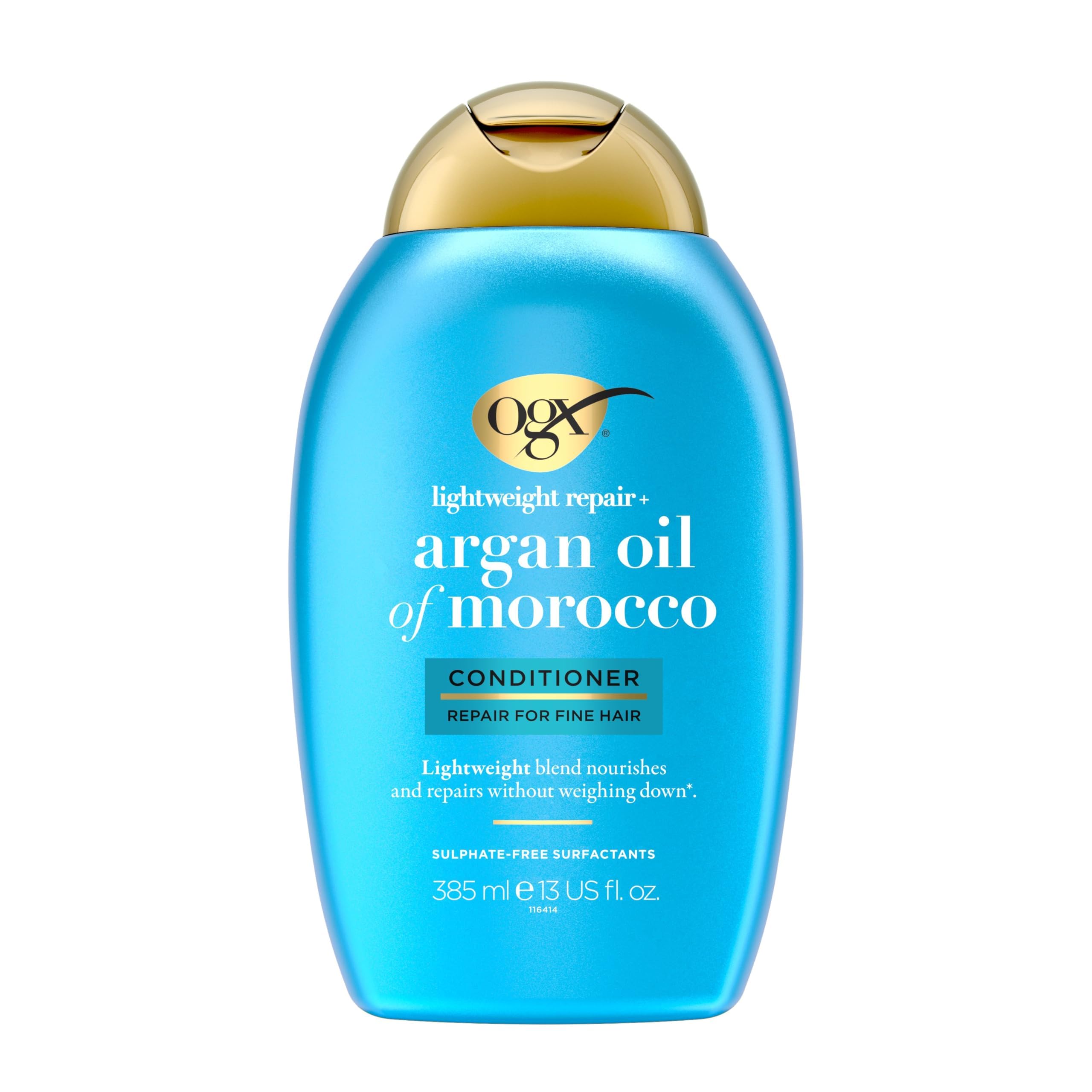 Weightless Hydration with Argan Oil of Morocco Conditioner, Lightweight, with Vitamin B5, Hydrates Fine or Oily Hair without Weighing It Down, for Soft and Shiny Hair, Sulfate Free, 385ml
