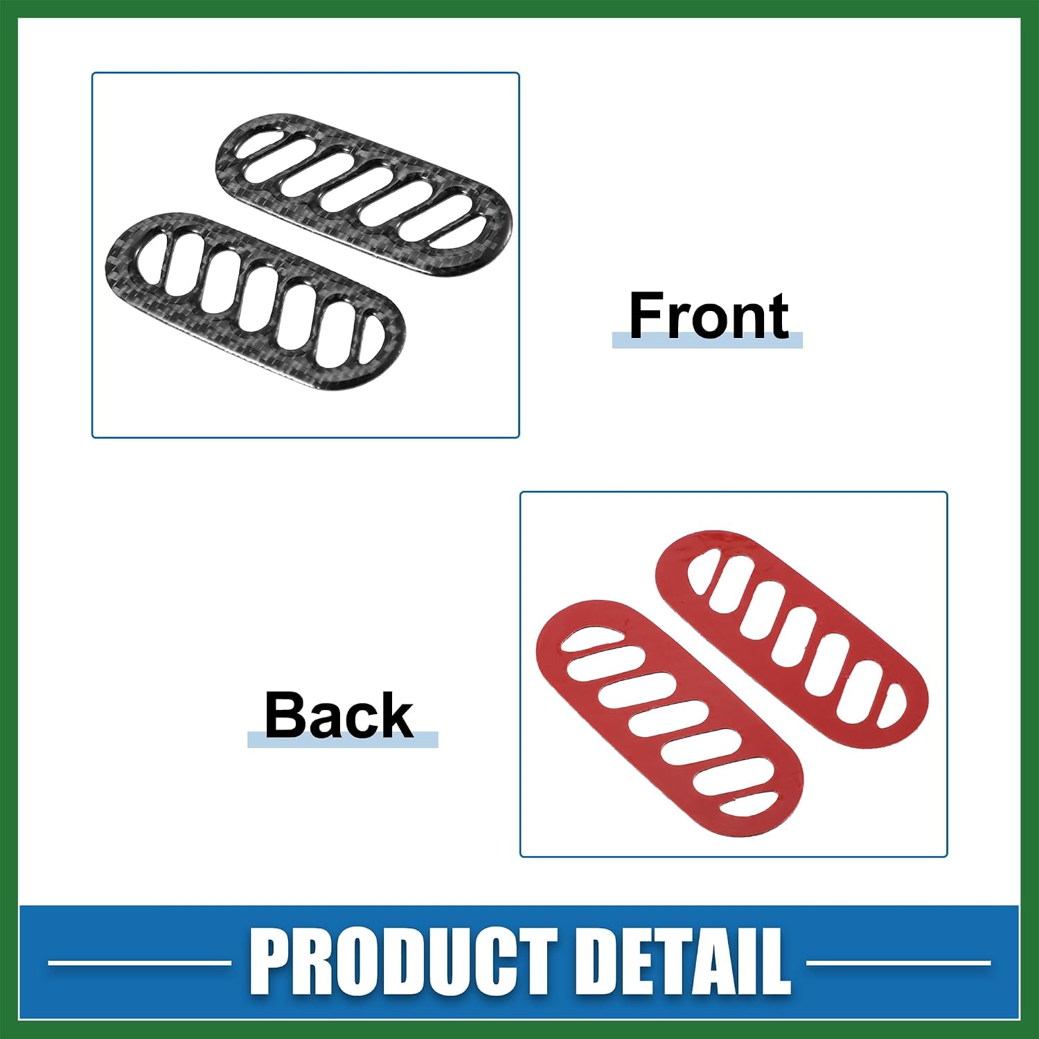 Motoforti Car Door A-Pillar Air Outlet Vent Cover Trim Interior Accessories for Chevy Corvette C5 1998-2004 Polyurethane Carbon Fiber Pattern Black (Set of 2) Long-Lasting