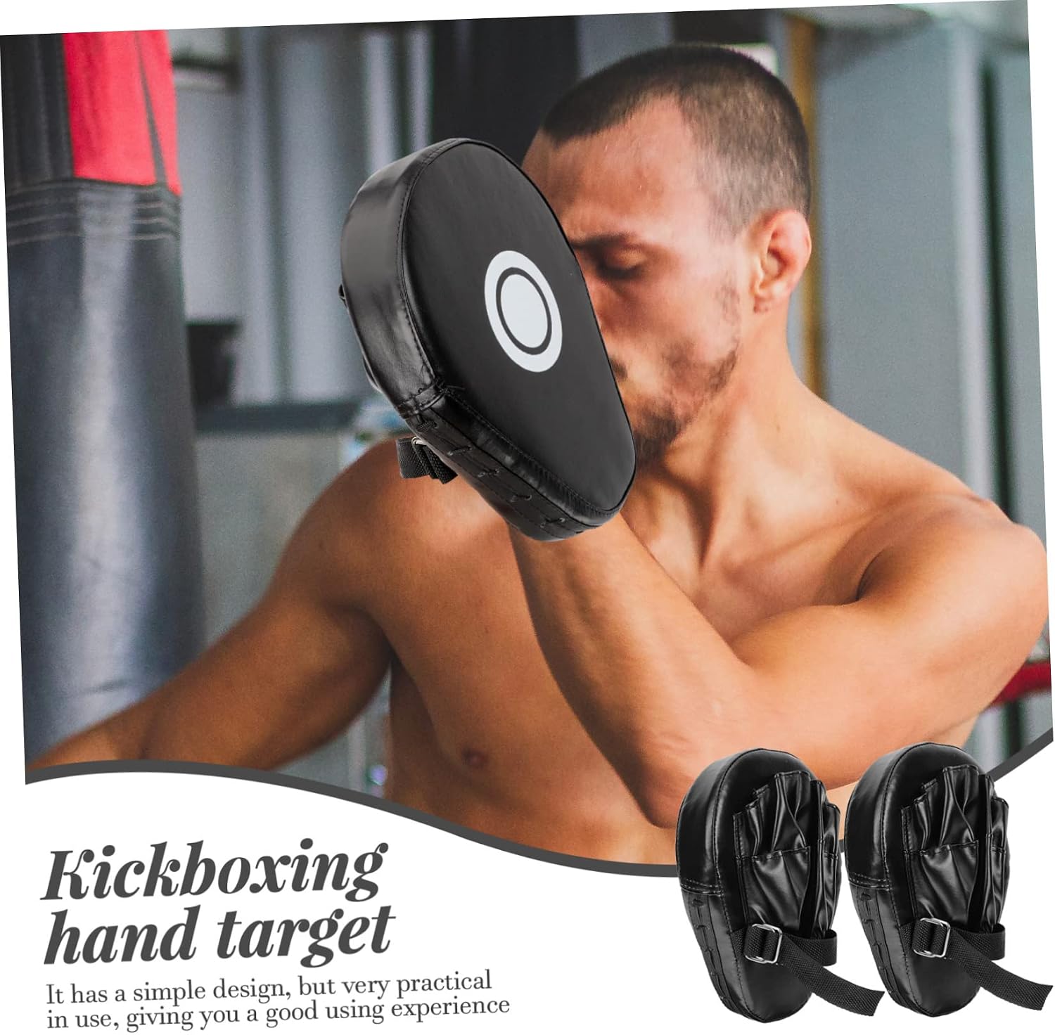 WOONEKY 2pcs Curved Hand Boxing Pads Strike Shield for Kickboxing Thai Boxing and Sparring Training Easy to and Women