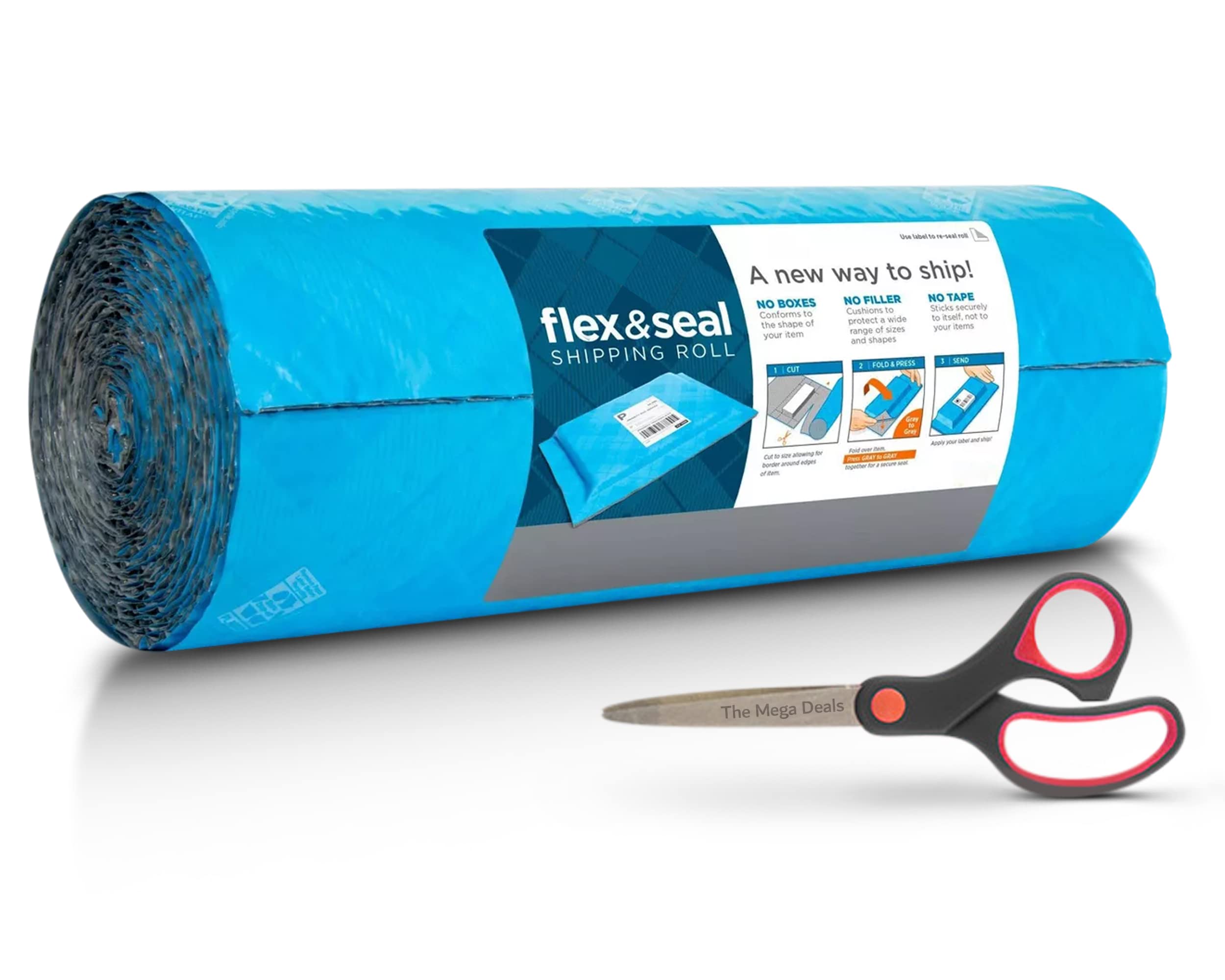 Buy Flex and Seal Shipping Roll 10 ft x 15 in, Easy Packaging Alternative to Shipping Bags and