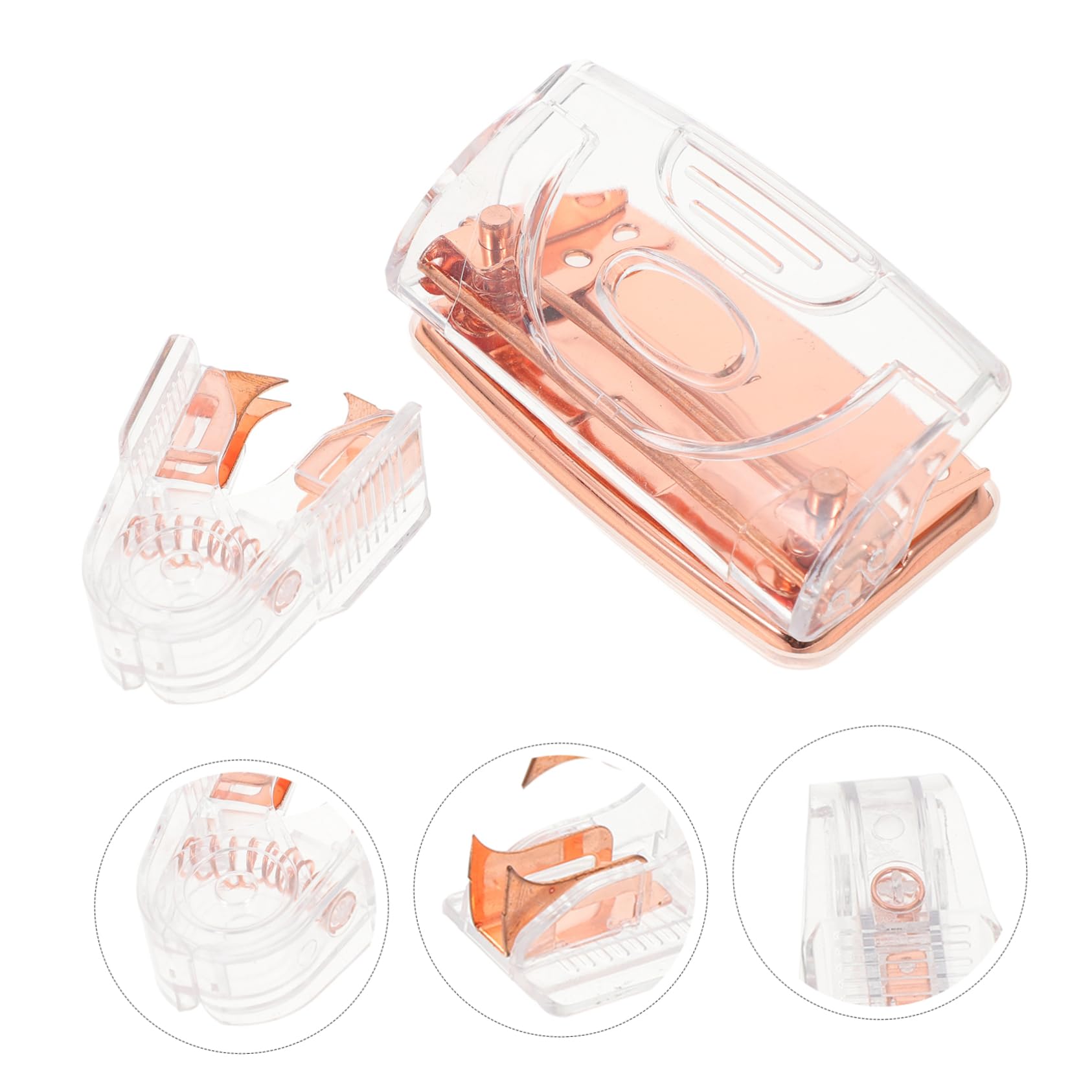 Uonlytech 5 Set Hole Punch Nail Picker pesante fare leva ufficio Punker Cartoleria buco levapunti heavy duty estrattore di cucitrice estrattore di punti portatile levapunti multiuso plastica