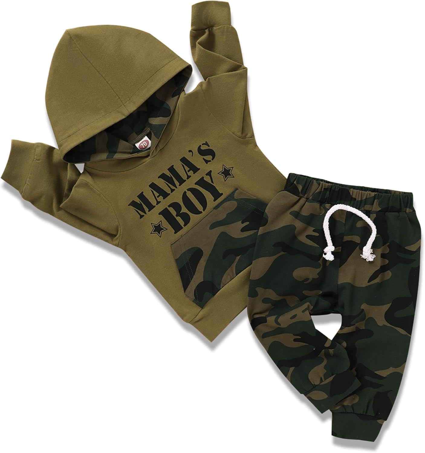 Infant Toddler Baby Boy Clothes Camo Long Sleeve Graphic Hoodie Sweatshirt Pant Set Cute Fall Winter Newborn Outfits