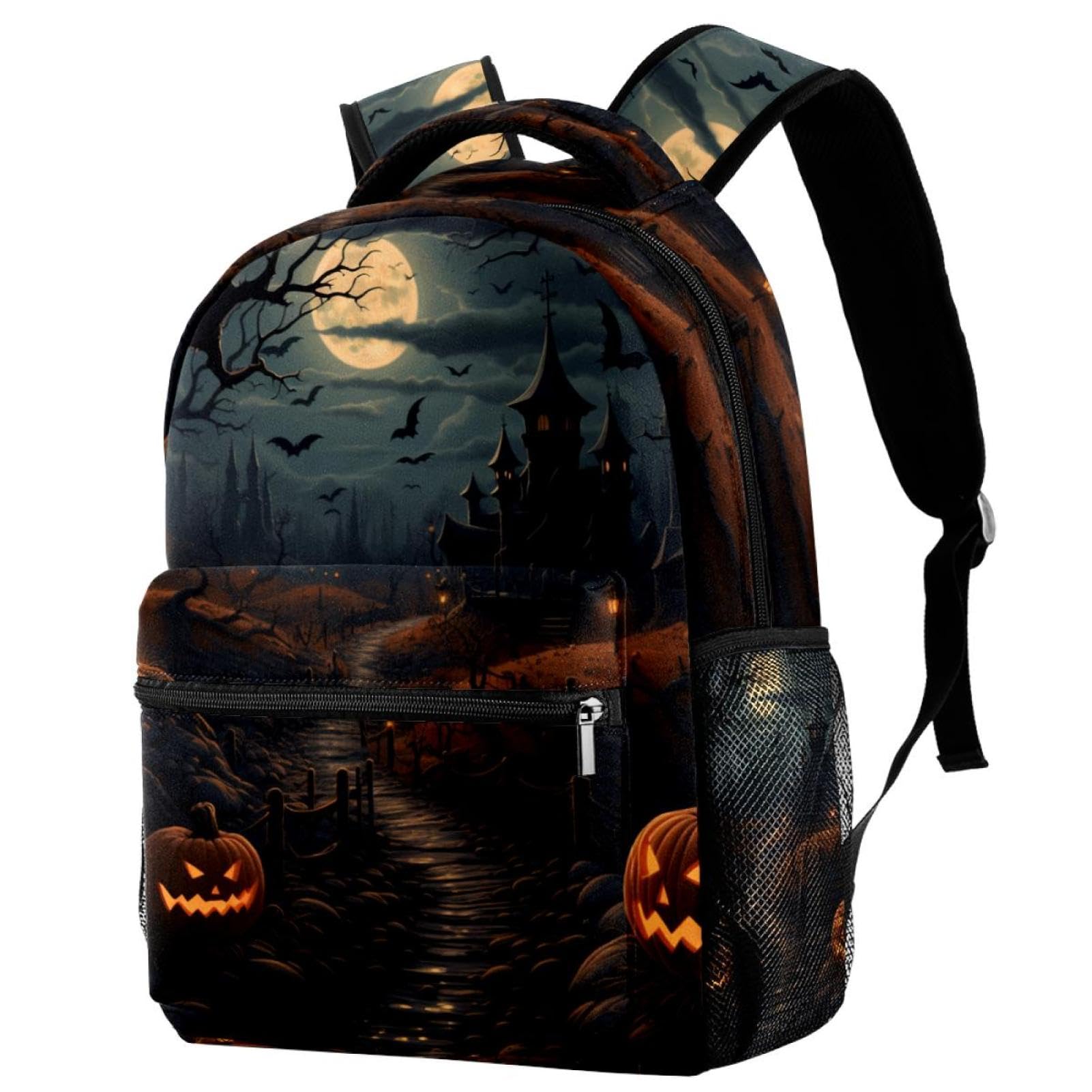 Unleash Your Spooky Vibes with Happy Halloween Backpack: Suitable for Girls, Boys, Teens, and Adults