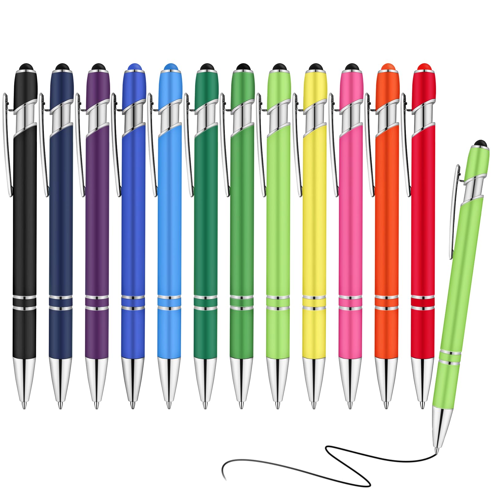 AUAUY 7 Pcs Penne A Sfera Con Glitter In Metallo Penne A Sfera - 12