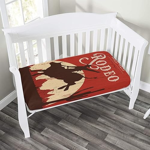 Sábana decorativa para cuna, sábana bajera de microfibra vintage suave y sedosa, 28 x 52 x 8 pulgadas, sábana de bebé con estampado de madera de