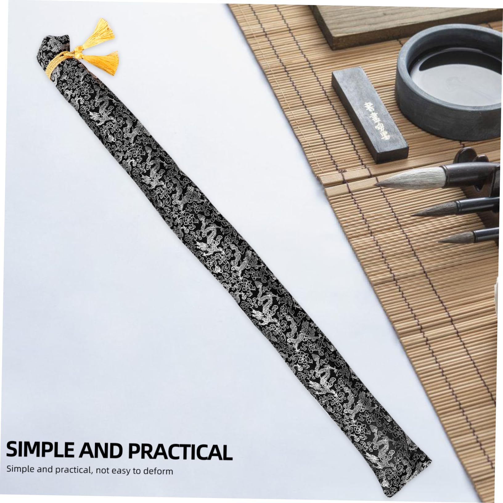 BESPORTBLE Carrying Bag Sturdy Japanese Case Silk Fabric for Tai Chi Dragon Design