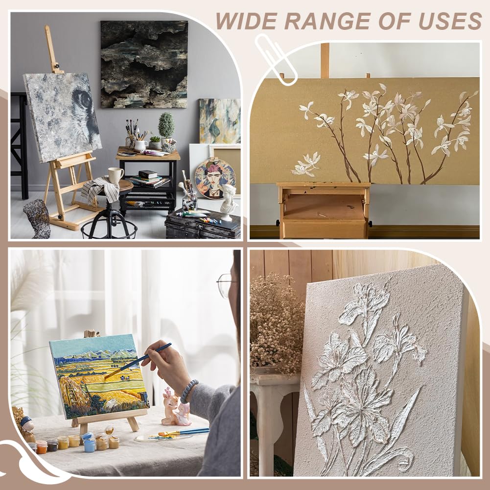 OLYCRAFT 10 m x 37 cm Rollo de tela de lino natural Rollos de lienzos flexibles con superficie uniforme lienzos para pinturas para decoración DIY con fondo pintura al óleo
