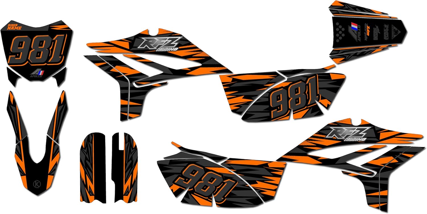 Graphics Kit for Apollo RFZ Z20 Z40 (All Years) Twitch Series Magenta-fade 09 Mil-Dirt bike Custom Racing Graphics Decals Stickers Kit, no-plastics
