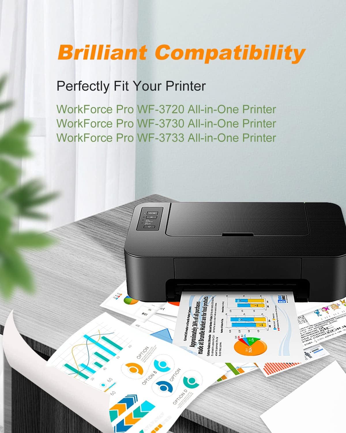 MILEKO 702XL Ink Cartridges Remanufactured Replacement for Epson 702XL 702 702 XL T702XL use with Workforce Pro WF-3720 WF-3730 WF-3733 Printer (1 Black 1 Cyan 1 Magenta 1 Yellow,4 Pack High Yield)