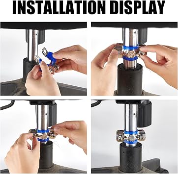 NICENEEDED 2 Pcs Fix Sinking Office Chair, Stainless Steel Office Chair for Stop Sinking, Adjustable Height Sinking Office Chair Repair Kit Without Cylinder Replacement