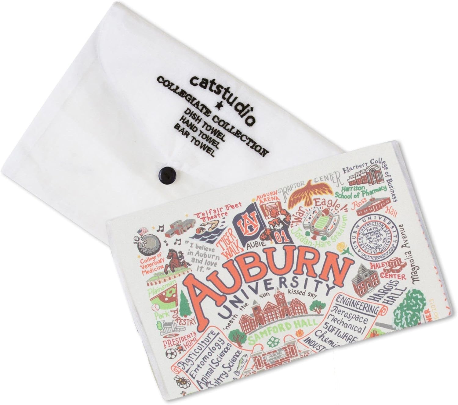 Catstudio Dish Towel, Auburn University Tigers Hand Towel - Collegiate Kitchen Towels for Auburn Fans - Perfect Graduation Gift, Gift for Students, Parents and Alums - Image 2