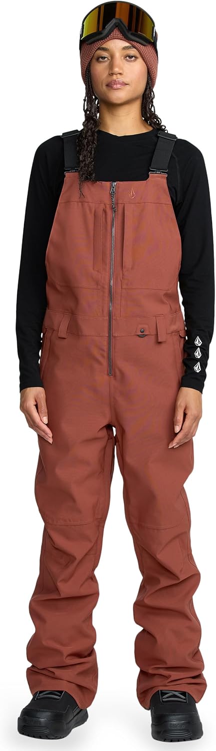 Volcom Women's Swift Snowboard Bib Overall– 15K Waterproof Stretch Slim Fit with REPREVE®