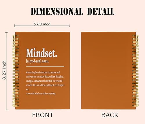 Miniatura 10 de Knibeo Cuaderno de tapa dura con frase inspiradora de 5.5 x 8.3 pulgadas, con rayas universitarias para notas de trabajo, regalos motivacionales