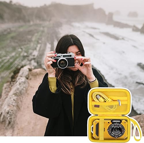 Vista 42 de Elonbo Funda de transporte para cámara digital KODAK PIXPRO WPZ2, KODAK WPZ2 bolsa de viaje dura, resistente al agua, a prueba de golpes, cubierta