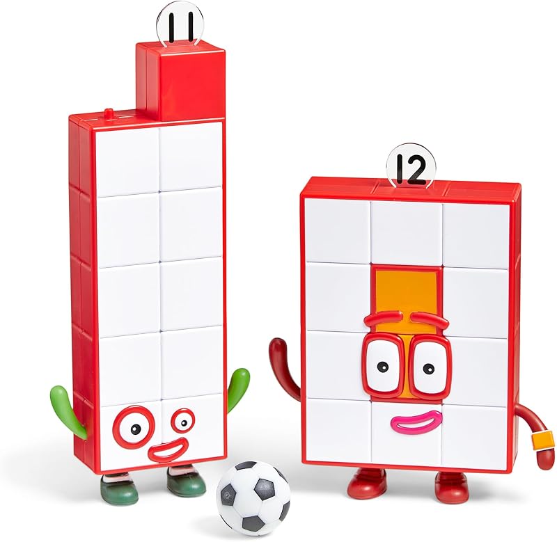 hand2mind Numberblocks Friends Eleven and Twelve Figures, Ages 3+ | Numbers for Toddlers, Math Toys for Kids 3-5, Small Figurines for Kids, Preschool Learning & Education Toys, Numberblocks