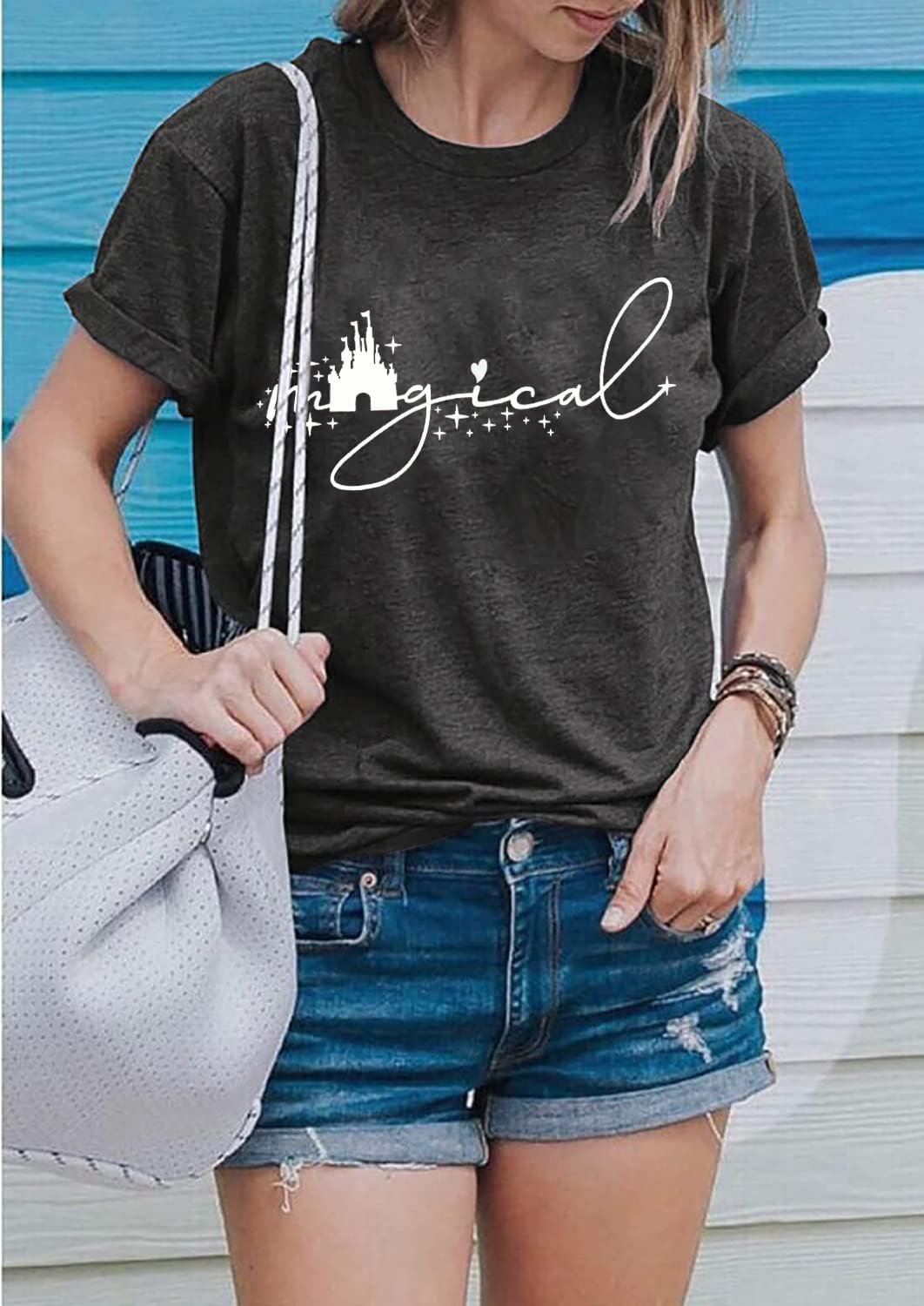 Magical Shirt for Women Magic Kingdom Tshirt Cute Castle Graphic Tees Tops image 4