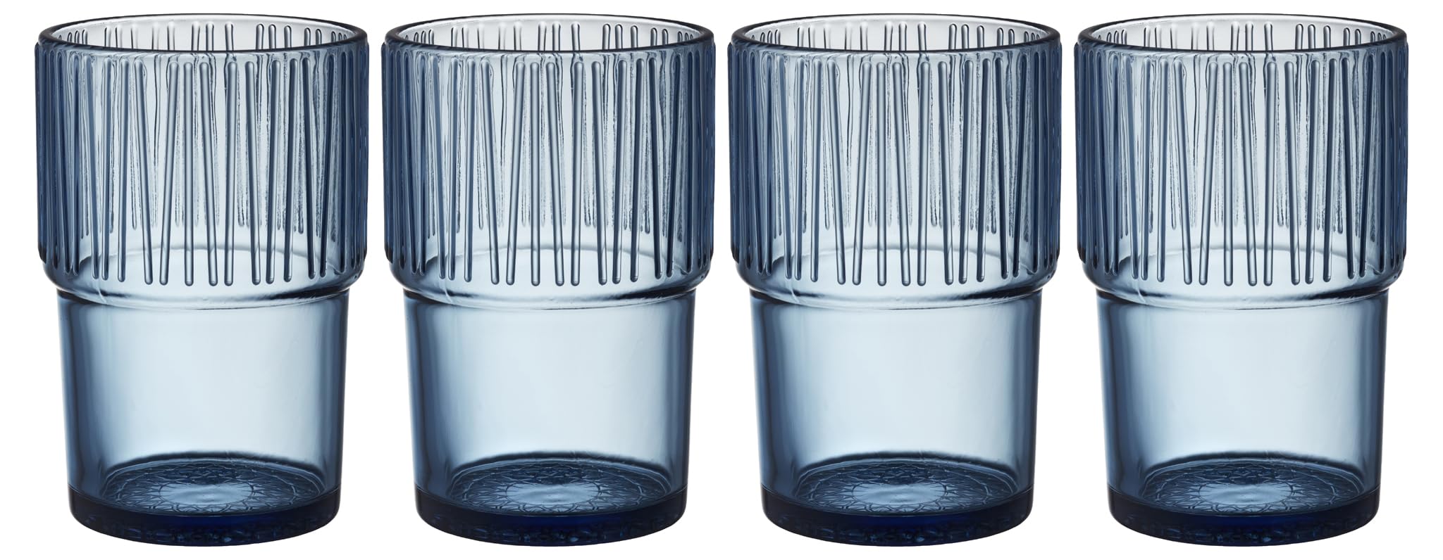 BITZ Kusintha Kahve Bardağı Mavi 380 ml 4'lü Set