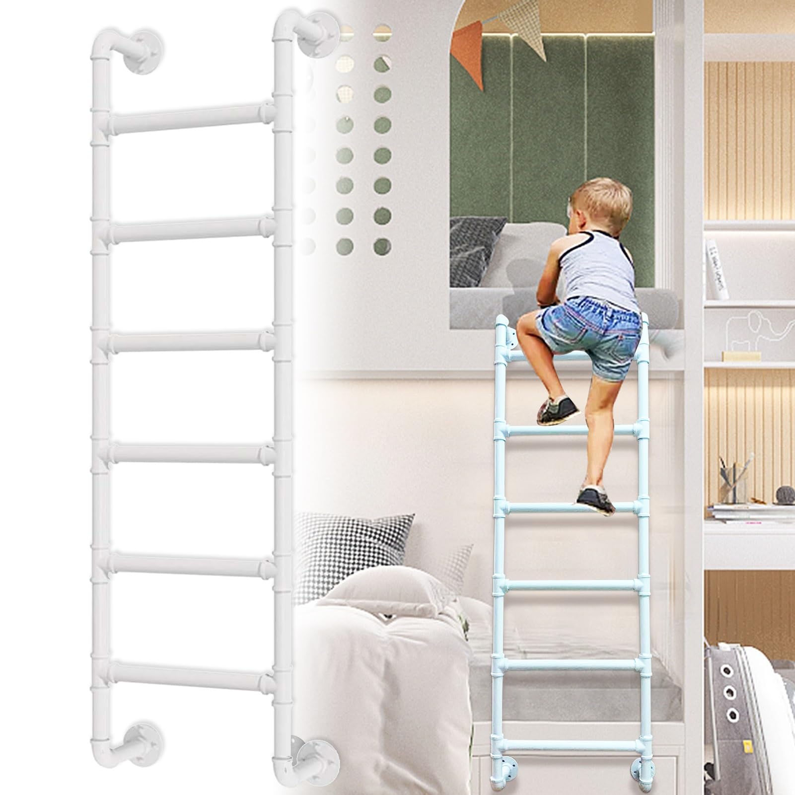 Escalera de seguridad para áticos y dormitorios de pared de 125cm