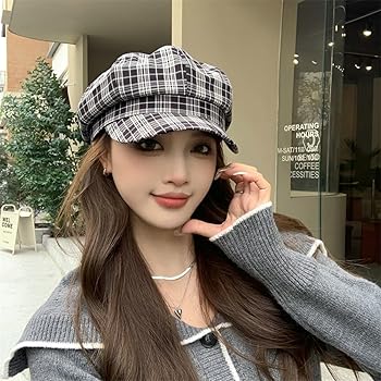 Amazon.com: Vintage Plaid Hat Beret Hats for Women French Beret