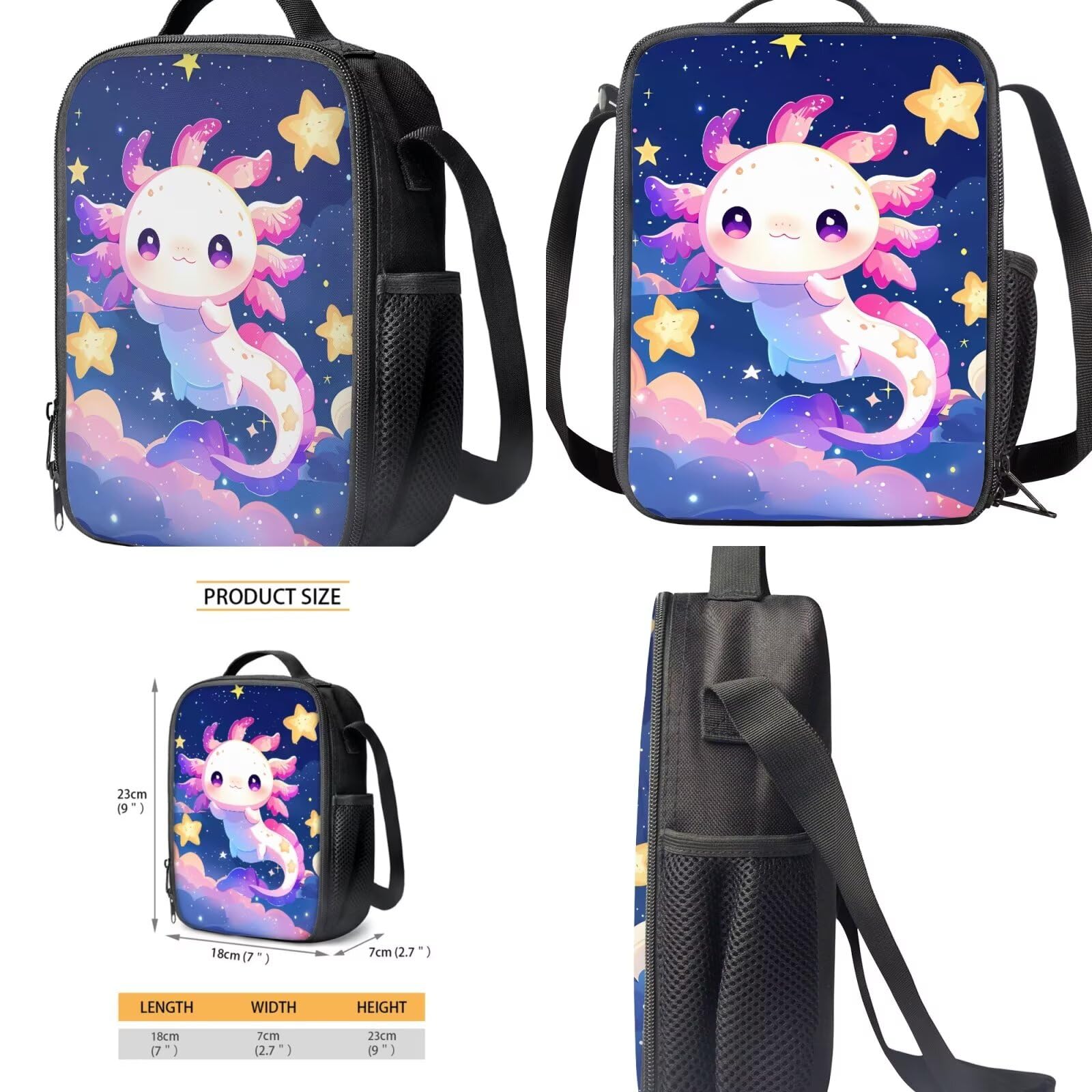 HUGS IDEA Zaino carino per ragazze 4 in 1 borsa per libri scolastici per scuola elementare media 43 cm
