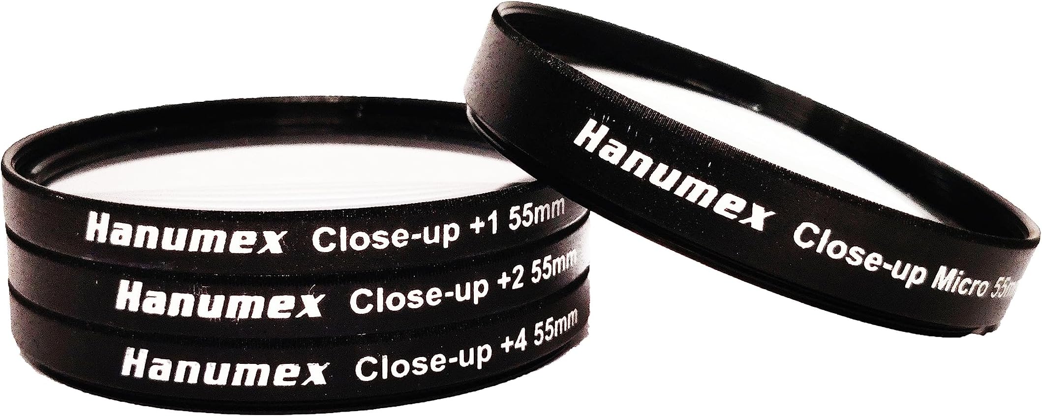 HANUMEX® 55mm Close Up Lens Filter Kit Professional Photography Accessory For all 55mm DSLR Camera Lenses Capture Stunning Close-Ups with Clarity and Detail, 4-Piece Filter Set (+1,+2,+4,+10) Diopter.