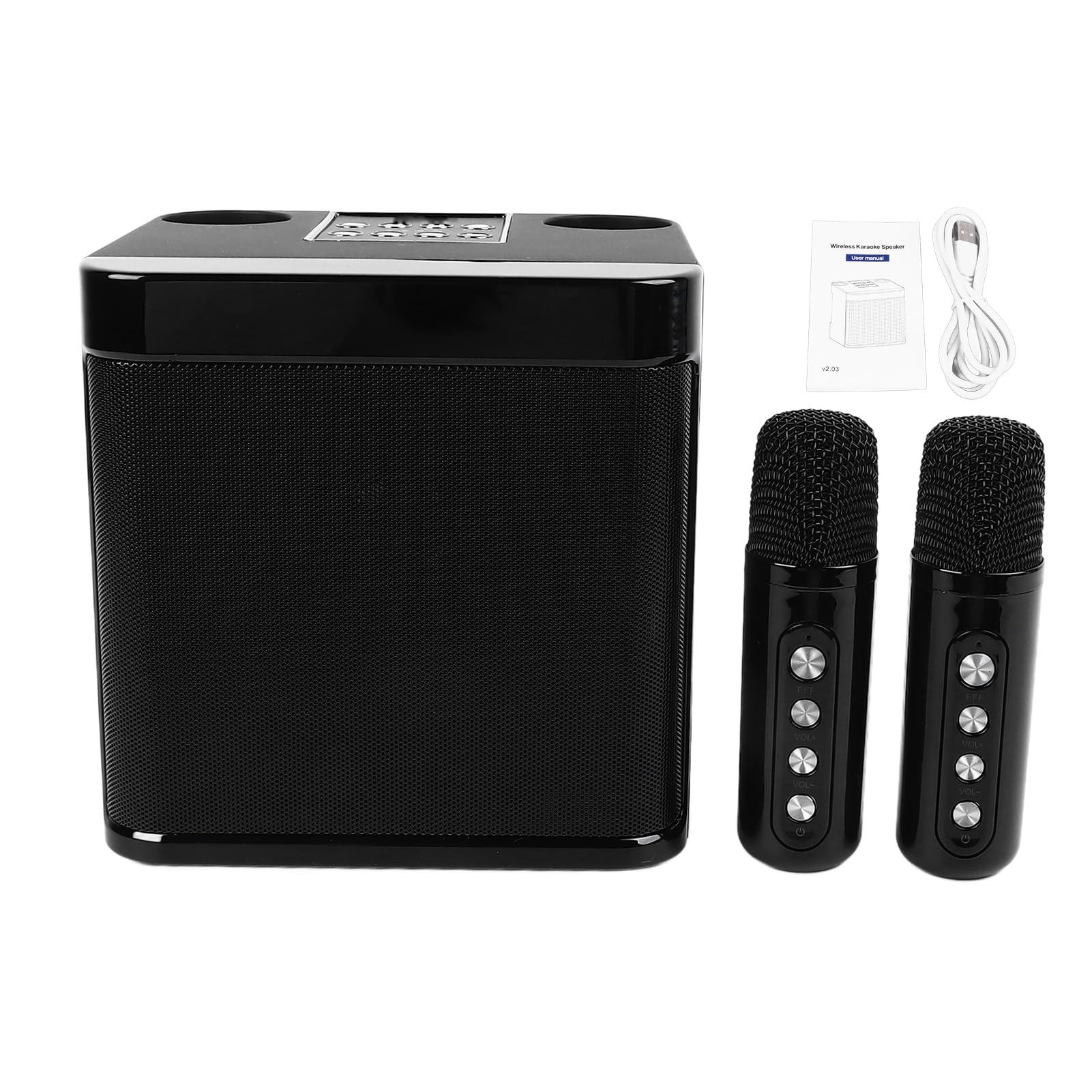 Altoparlante Portatile per Macchina Karaoke Suono Premium per Feste in Casa, Altoparlante Karaoke con Set Microfono per Sport All'aria Aperta