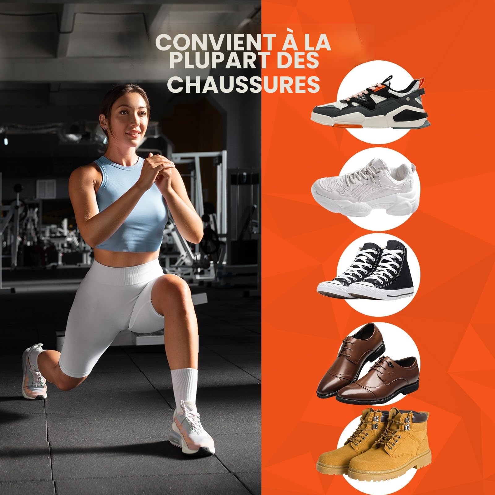 Fasciite plantaire semelle de soutien de la voûte plantaire - Welnove réduire la fatigue semelle orthopédique pour soulager la douleur au pied, pieds plats, épines au talon, hommes et femmes (M)