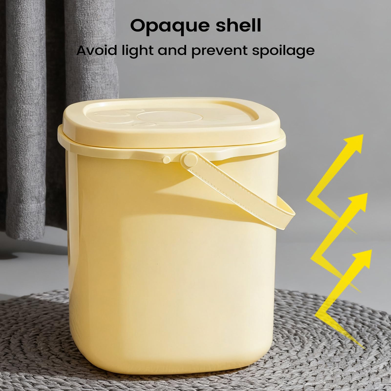 Contenitore Mangime 10L Snack Ermetico Antiumidità | Recipiente Mangime Gatti Cani Topi Cucina Dispensa Riso Farina Cereali
