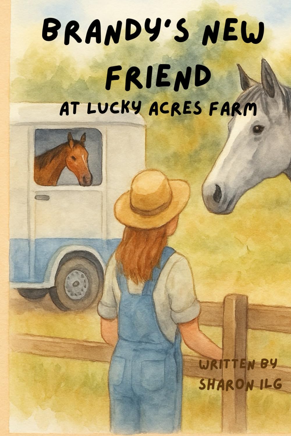 Brandy's New Friend at Lucky acres farm: Childrens book / barnyard animal stories/ story of horses /25 pages