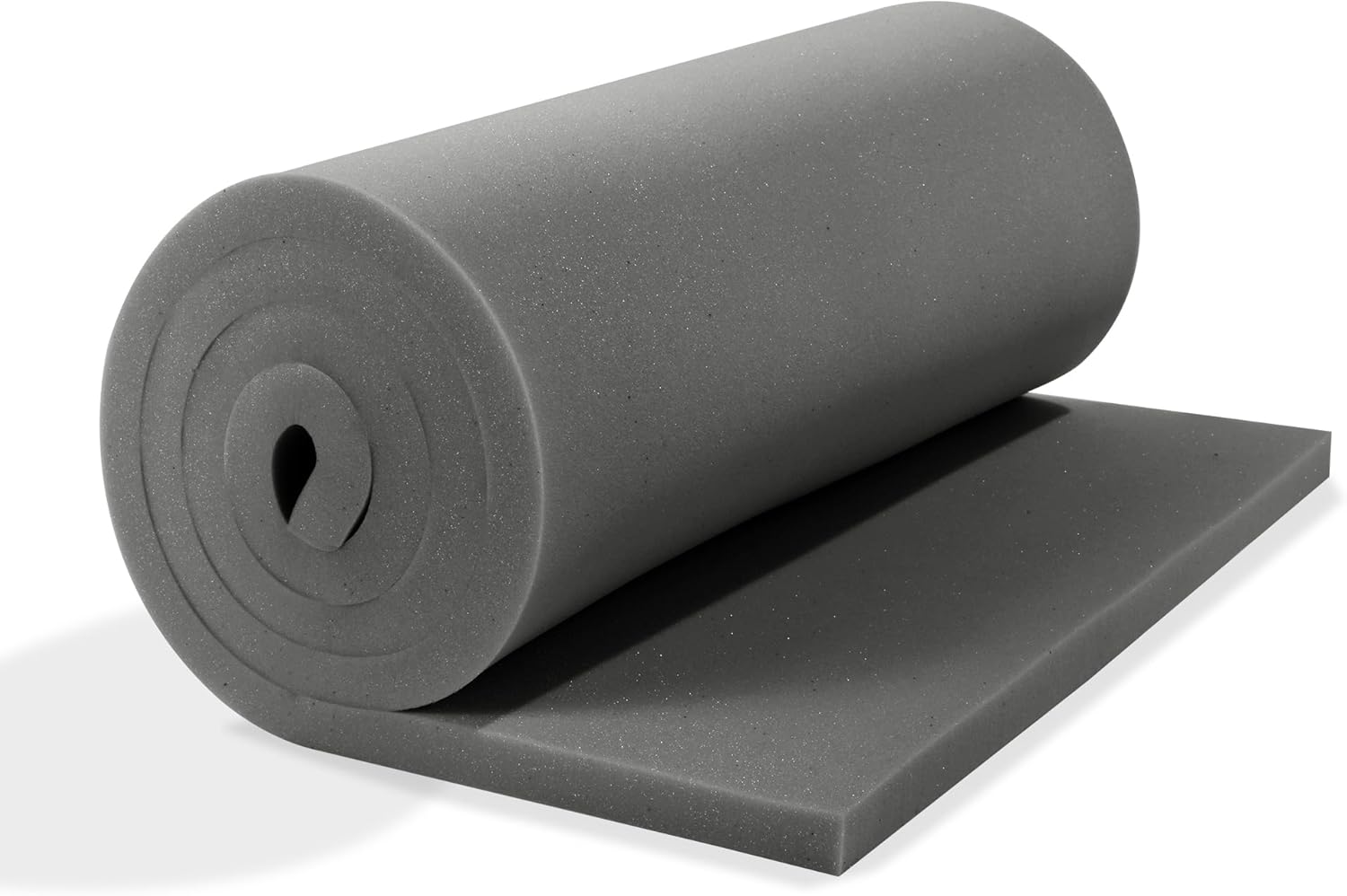 HOMBYS Upholstery Foam Memory, 1" Height 72" L x 24" W High Density Foam Padding Couch Cushion Support,Cut to Size Foam Furniture Replacement Pad for Sofa, Mattress Sag Support, (1" H, Gray)
