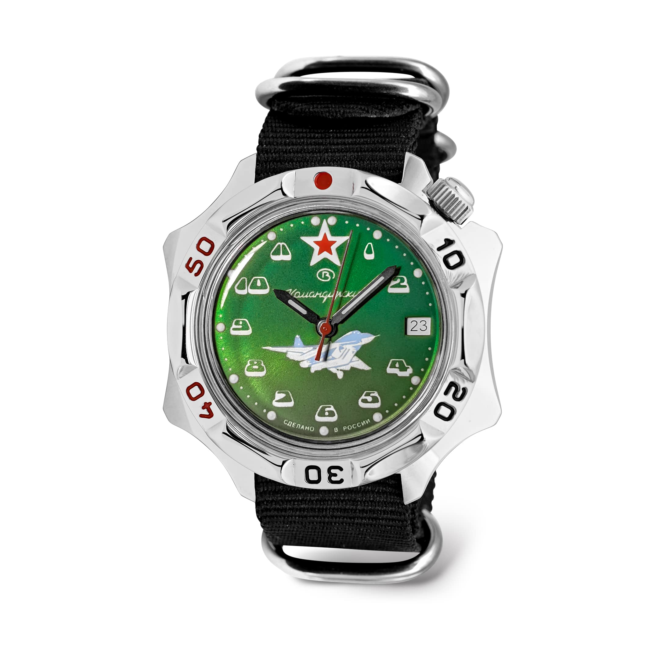VOSTOK | Komandirskie MIG-29 Fulcrum Fighter Commander Russian Air Force Military Mechanical Wrist Watch | Fashion | Business | Casual Men’s Watches | Model Series 124