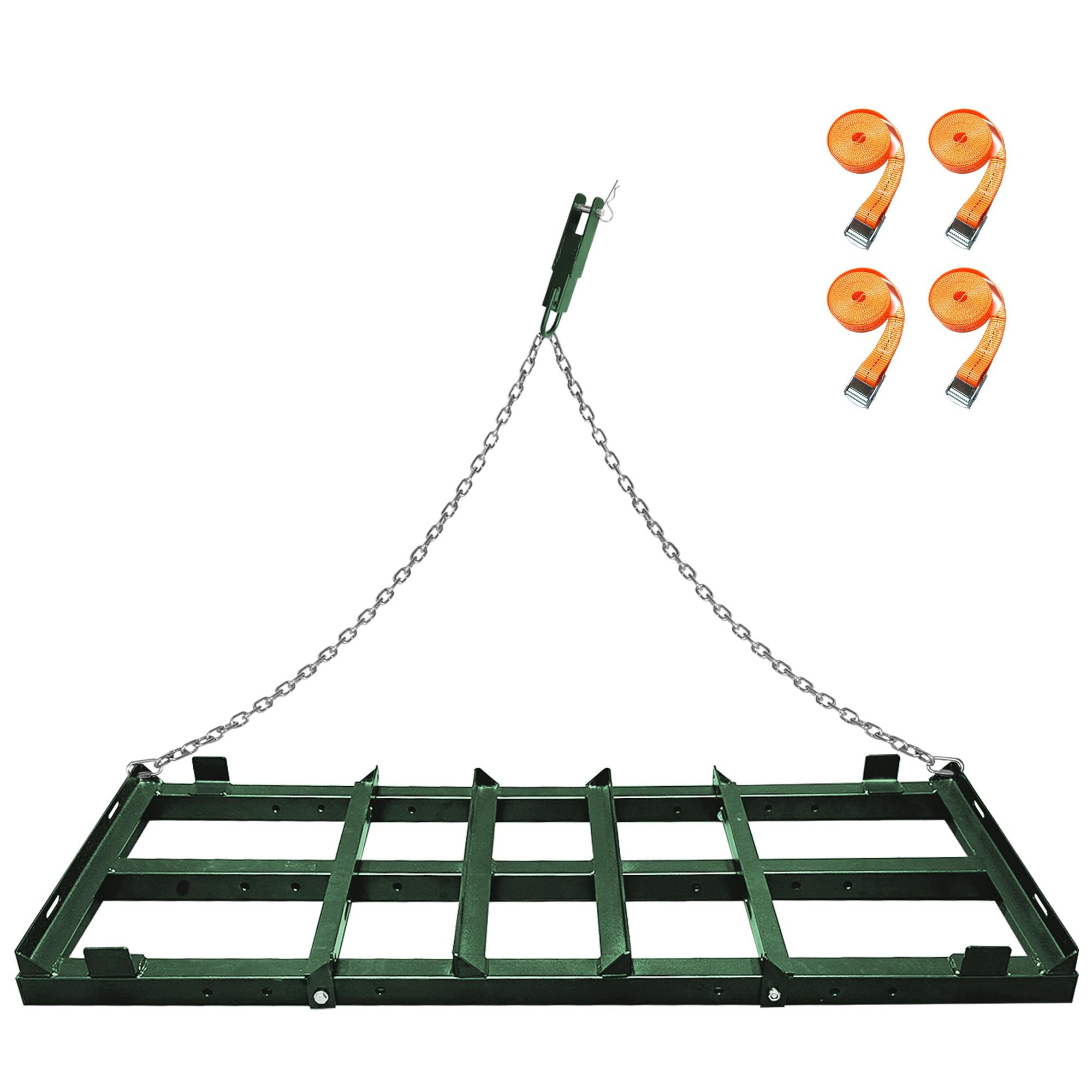 4 FT Drag Harrow Driveway Grader Heavy Duty, Driveway Drag for Gravel, Tow Behind Lawn Rake for ATV, UTV, Tractor, Mower, Power Rake for Gravel, Land Leveling