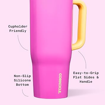 Corkcicle Cruiser Insulated Tumbler - Keeps Drinks Cold 20 Hours - Triple-Insulated Stainless Steel - Spill-Proof Lid - Summer Drinkware Gift - Keeps Drinks Ice Cold - 40 oz - Sunglass Tan